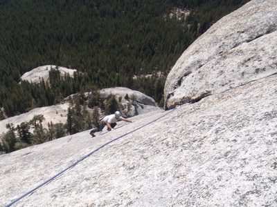 Jay working on his Tuolumne edging skills. Next time...