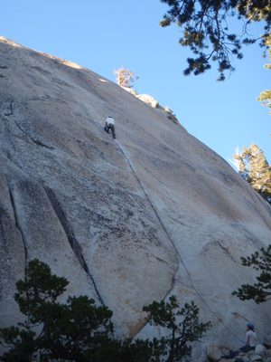 Finger crack leading to low angle, gold-colored very...