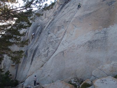 Jay backed down near the top of the route, since he...