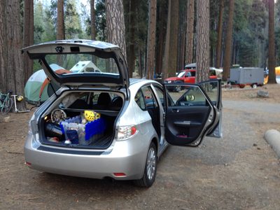 The great part about camping at Lower Pines is we don't...