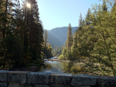 Crossing the Merced River.