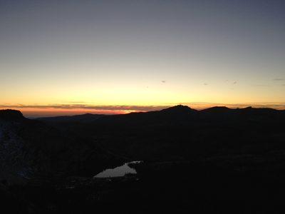 We enjoy the beginning of the evening hiking down the...