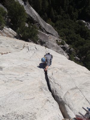 Reaching for another jam on pitch 3 of Super Slide.