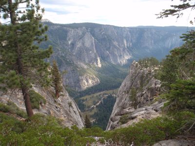 A very steep drainage into the valley.