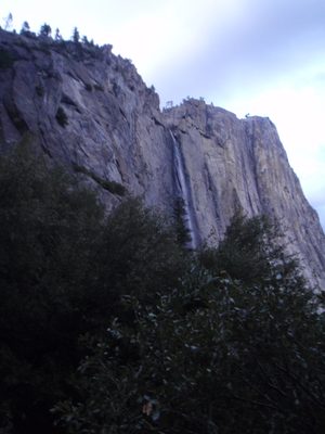 Yosemite Falls just before dark.