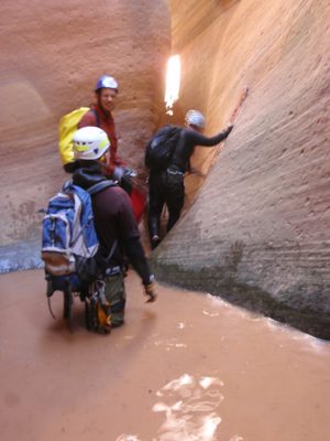 Andy (front), Joel (middle) and Mike (back) in Keyhole Canyon.