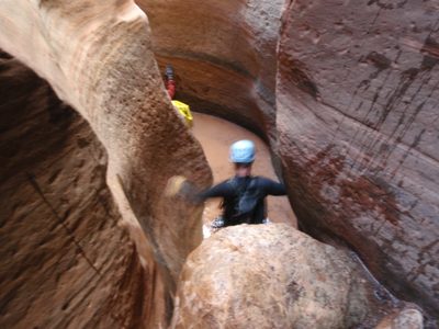More boulder hopping and swimming in Keyhole Canyon. ...