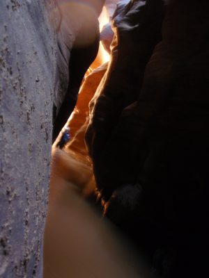 Andy reaches daylight at the end of a dark section of...