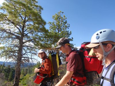 Off to Kolob Canyon!  Joel, Andy and Mike.