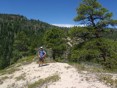 Mike, after climbing like a hobbit on a trek up Mount...