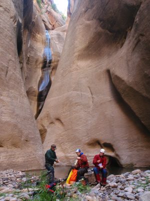 A nice view of the final waterfall in the background