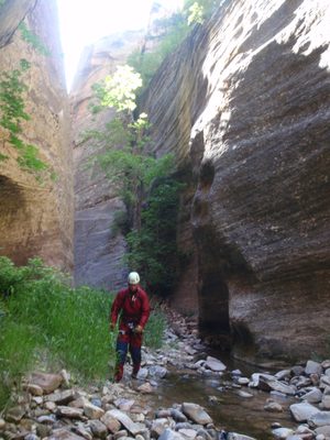 Andy, walking down Lower Kolob Creek.