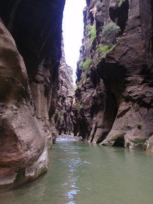 A nice wade/swim through a section of narrows.
