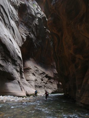 More hiking through Narrows:  Mike and Andy.