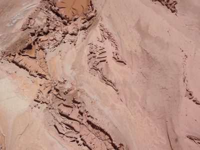 Dried clay in the river bed.  The clay was quite strong...