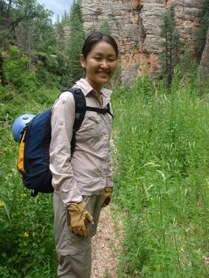 Monica, with her new belay gloves, which turn out to be...