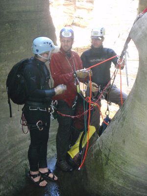 Joel and Mike discuss tying our pull cord to the rope,...