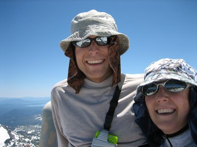 The very top of the mountain
