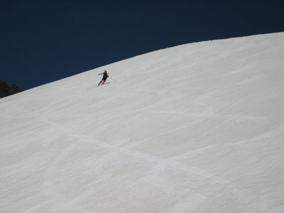 Coming out of a turn.