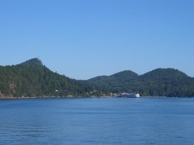 Arriving at the ferry port in Victoria on Vancouver...