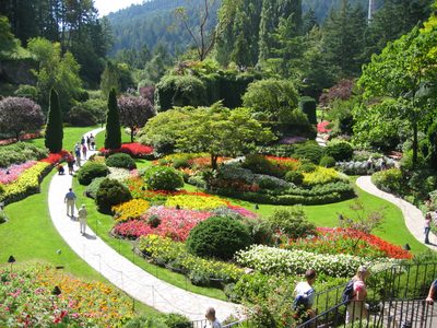 The classic picture of the Butchart Gardens in Victoria...
