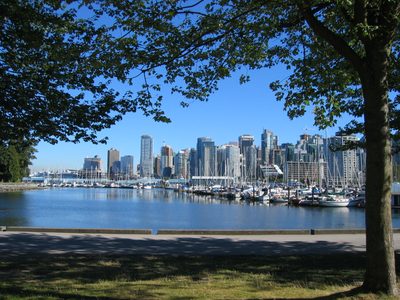 View of downtown Vancouver from Stanley Park