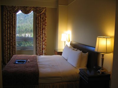 Our corner room at the Fairmont Banff Springs
