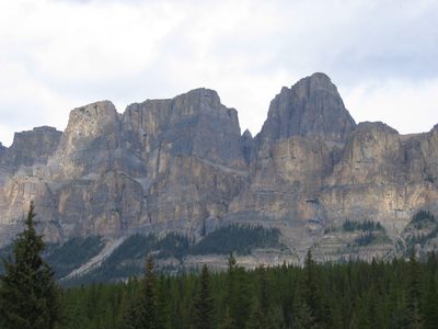 Castle Mountain in Banff National Park.  They tried to...