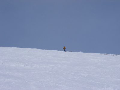 John on his way down one of the big bowls on the...
