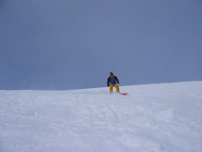 Catherine on her way down the same bowl
