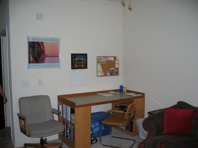 Office at the far end of living room