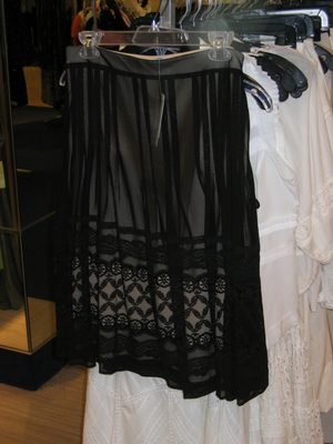 Lace top over skirtt