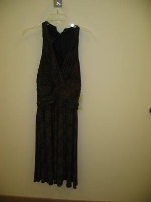 Brown and black dress