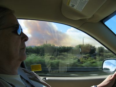 Forest Fire in Riverside Canyon on the way to Laguna Woods