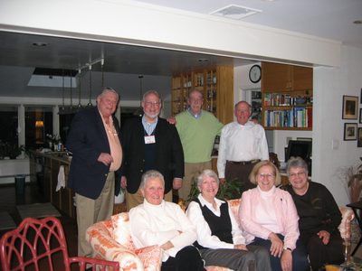 Dinner party before the Bermuda trip ... usual crew ......