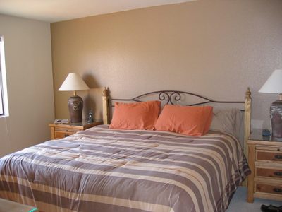 Our bedroom, complete with King bed which felt mighty...