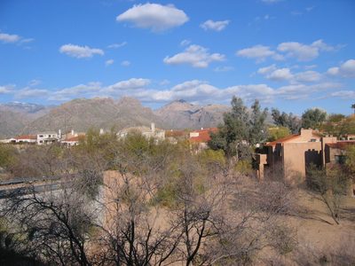 View from the upstairs balcony off the third "bedroom"
