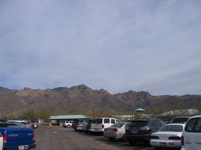 View from the Sabino Canyon recreation area parking lot...