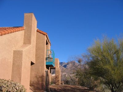 Side view of our condo on Monday morning with the famous...