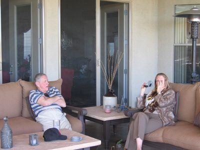More of Loomis and Paul's get together in the outdoor living room
