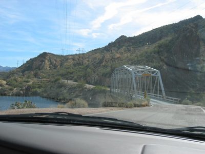One of the many one lane bridges on the Apache trail ......
