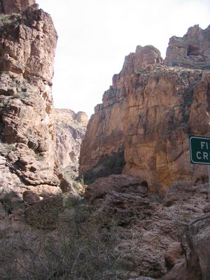 This is the gorge on the other side of the Fish Creek bridge