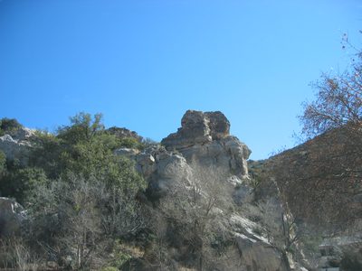...which is nestled under some pretty impressive crags