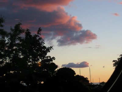 And outside the sun is setting over LI Sound
