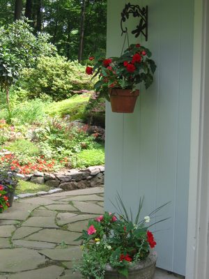 And a container to the left of the garage - misture of...