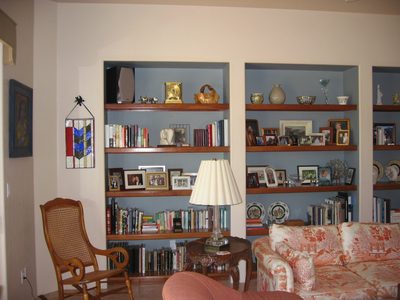 These shelves are definitely "work in process".  One...