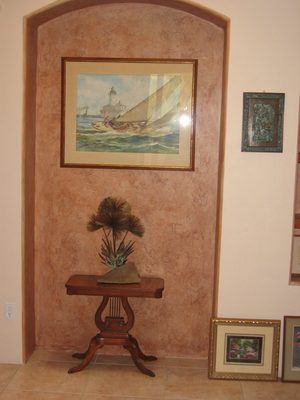 A possible use of the hallway alcove.  The oxidized...