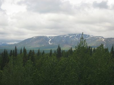 Just some pretty mountains.  Perhaps McKinley is behind these?