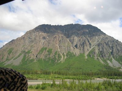 Panorama mountain, 5800 feet, seen as we approach Denali...