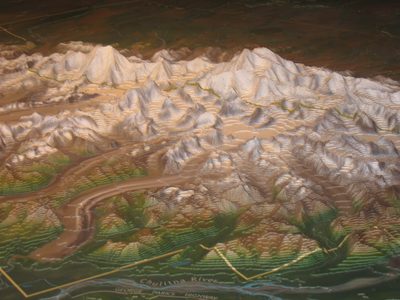 Our best view of McKinley from a relief display at the...